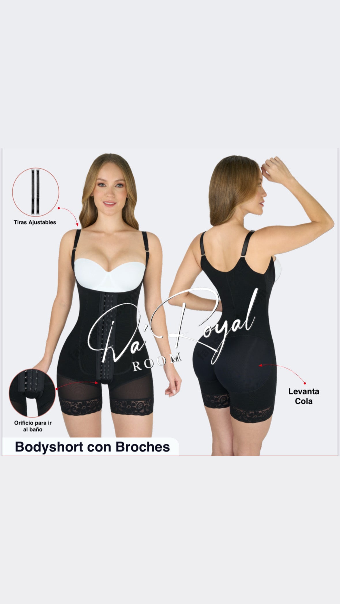 Bodyshorts with Brooches